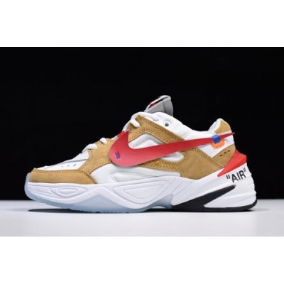 Nike M2k Tekno Beyaz / Kahverengi / Kırmızı Spor Ayakkabı Türkiye - BFWQAH37